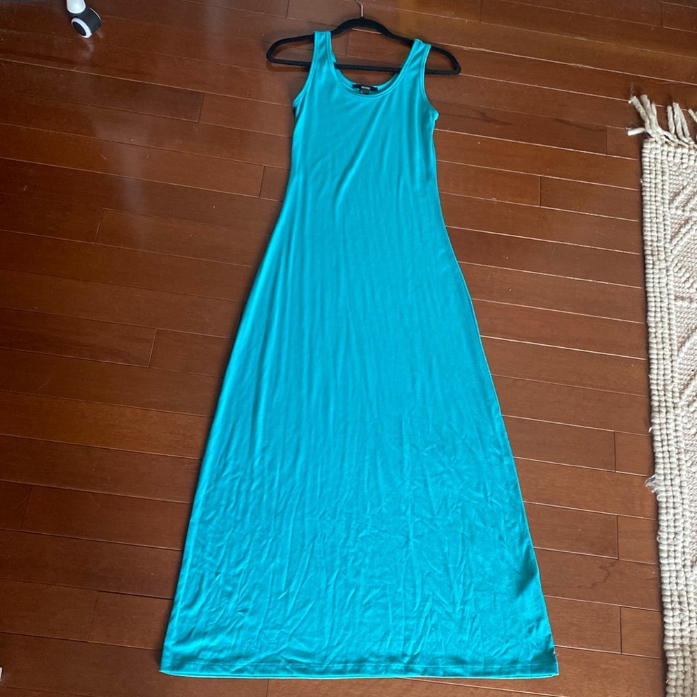Turquoise bodycon maxi